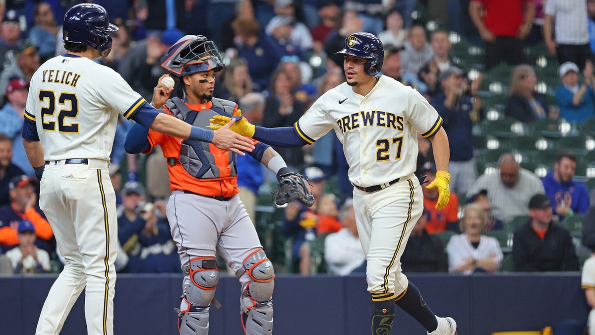 Brewers' Willy Adames Exits Game, Hospitalized After Being Hit By A ...