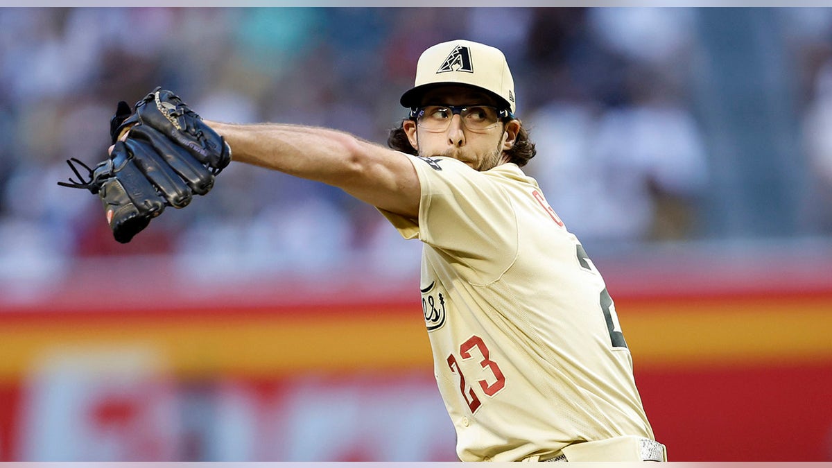 Zac Gallen pitches against the padres