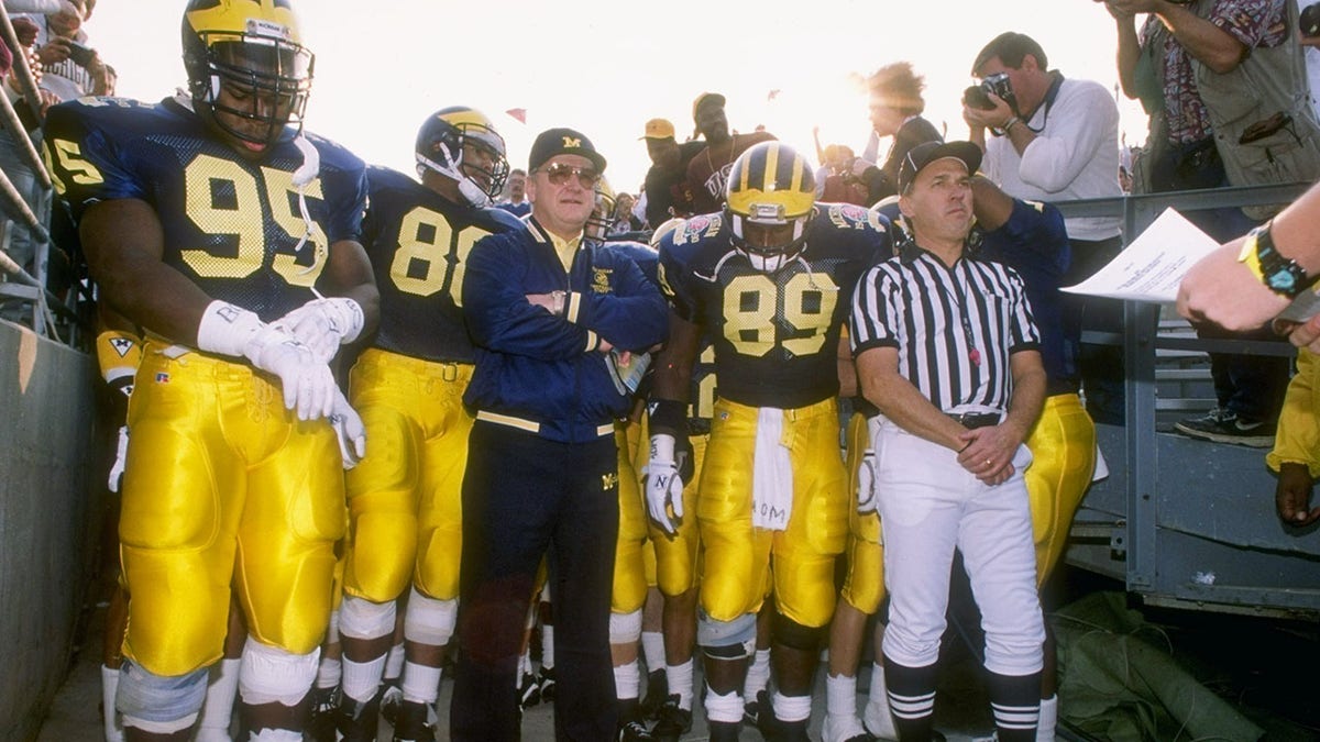 Bo Schembechler leading the charge