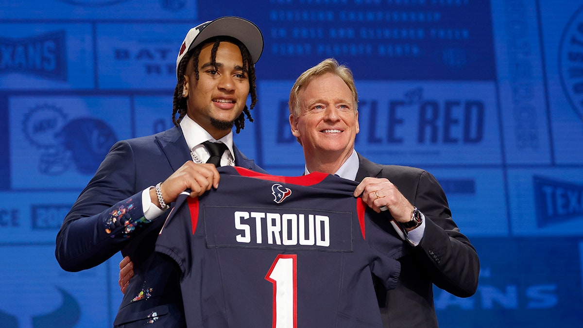 CJ Stroud after being drafted by the Houston Texans