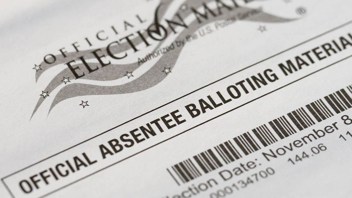 An example of an absentee ballot