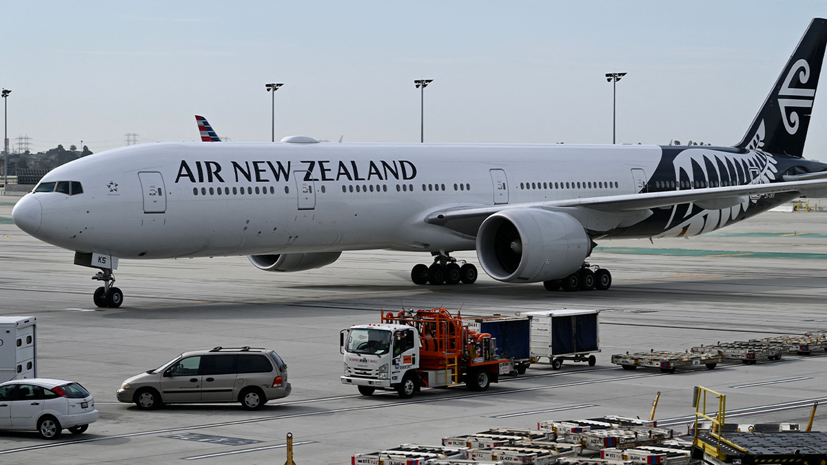 Air New Zealand jet on tarmac