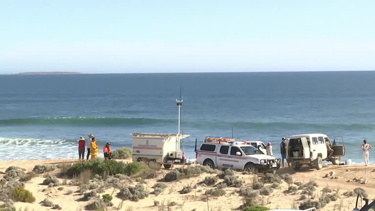 rescue vehicles on beach