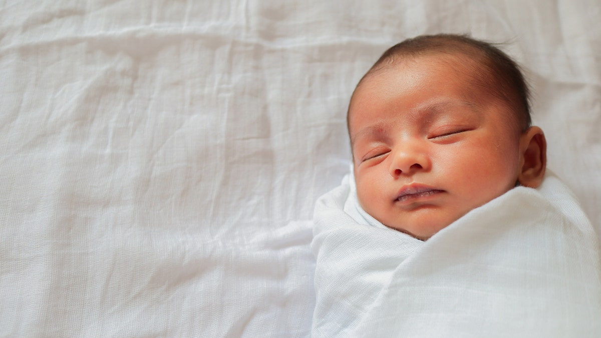 one-month-old baby sleeping