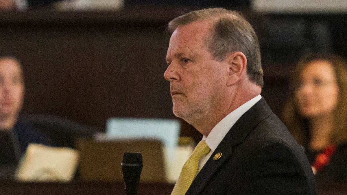 Sen. Phil Berger speaks on Dec. 21, 2016, in the Senate chambers in Raleigh, North Carolina. Berger spoke on a revised bill that would shift Gov. Roy Cooper’s powers of picking community college boards to the General Assembly.