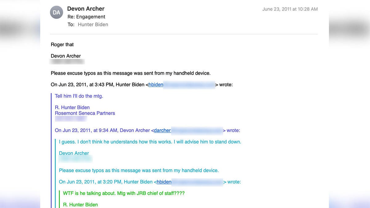 Hunter and Archer email