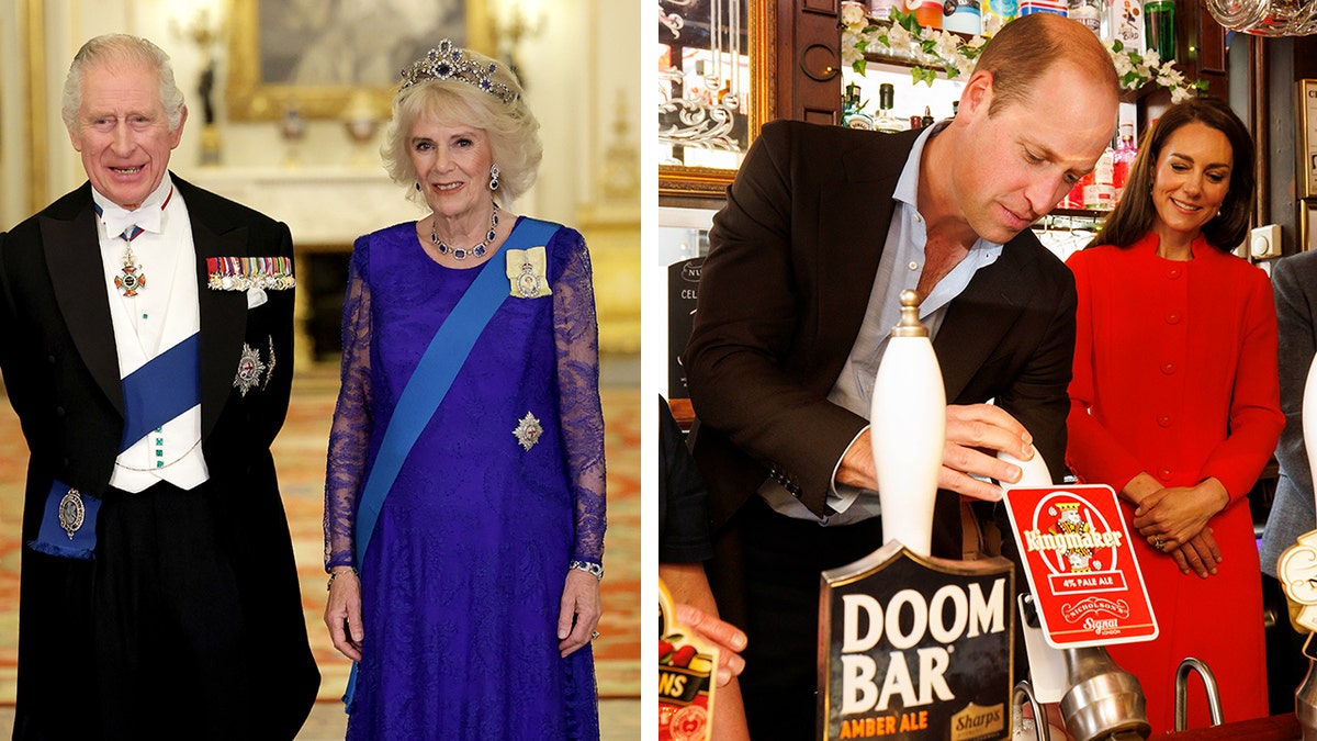 King Charles Queen Camilla Prince William Kate Middleton split photo