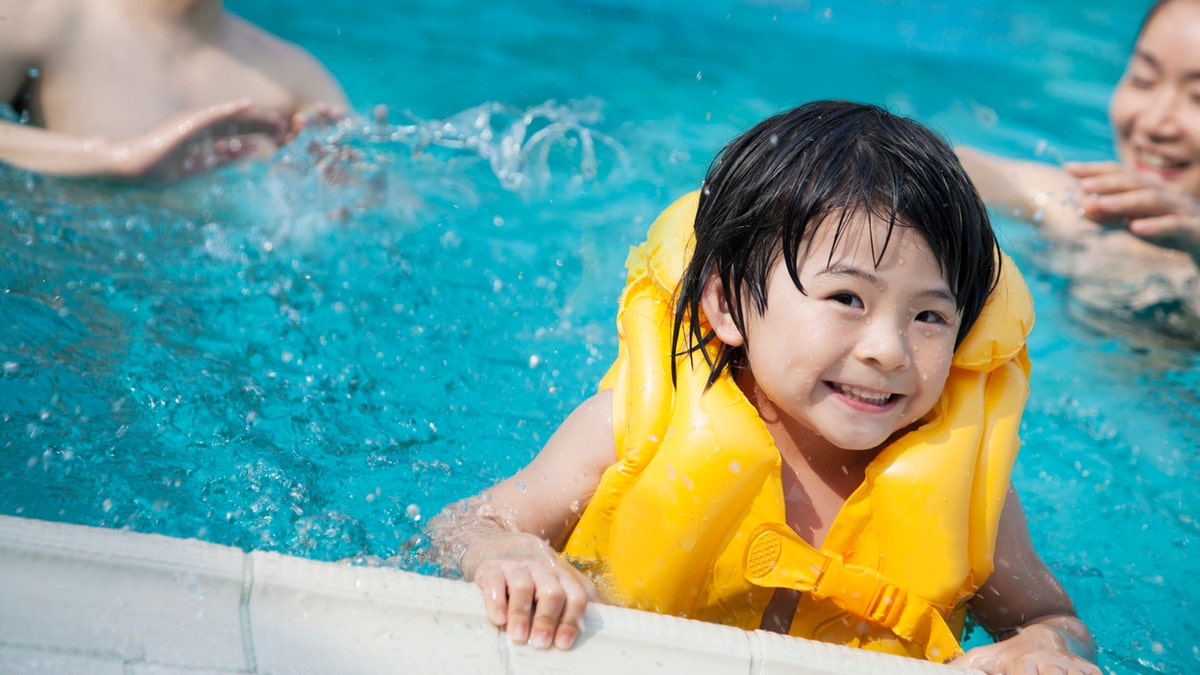 Child in life jacket