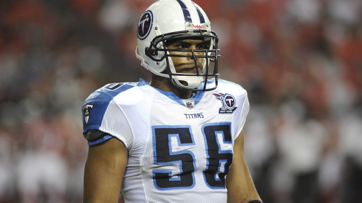 Colin Allred in his Tennessee Titans uniform