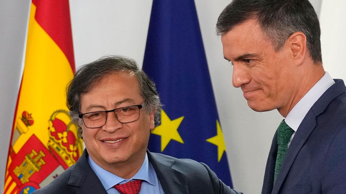 Colombia's President Gustavo Petro and Spain's Prime Minister Pedro Sánchez