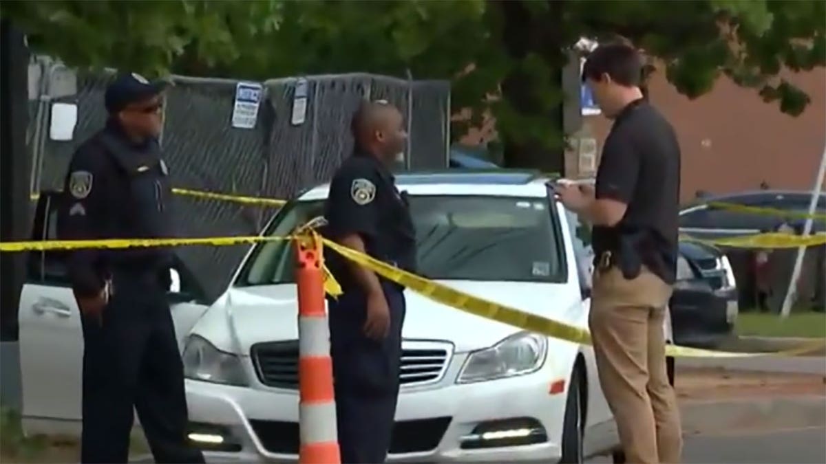 victim's white Mercedes