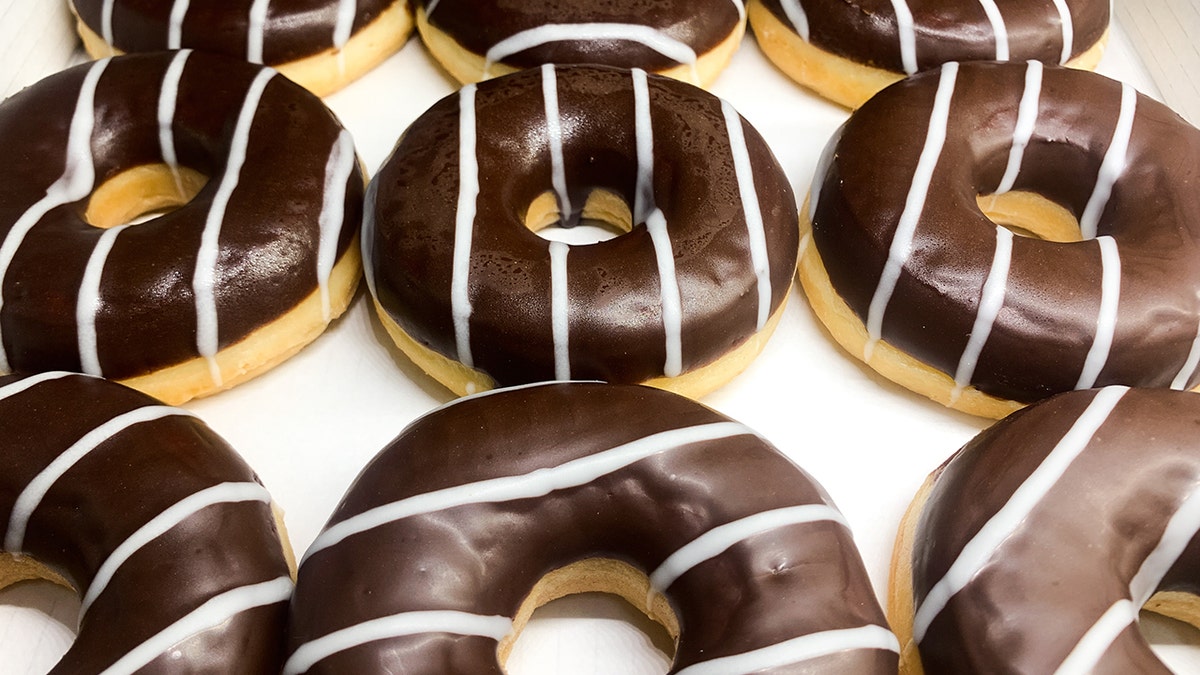 Chocolate frosted doughnuts