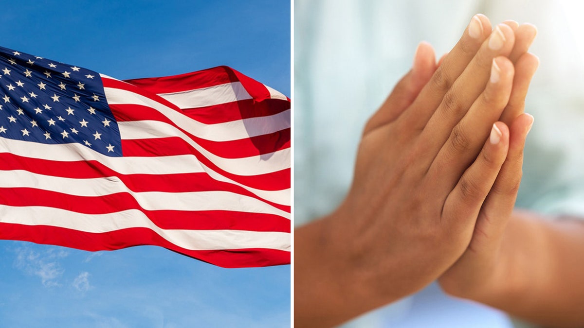 split, prayer and the American flag