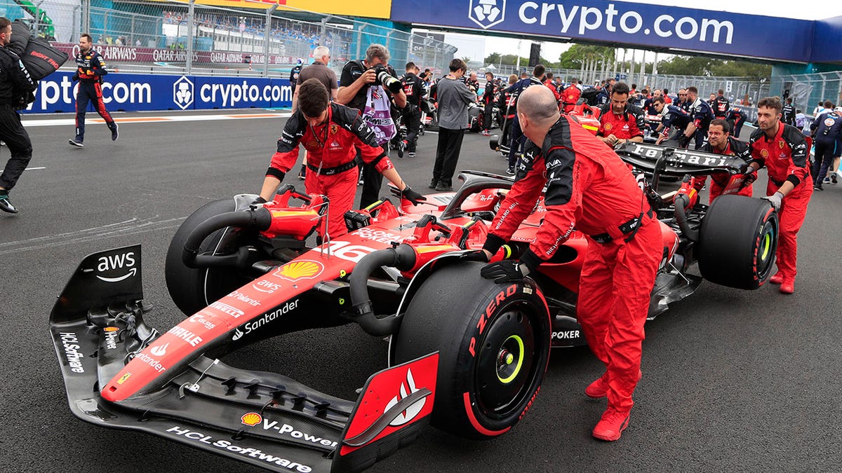 Charles Leclerc before race