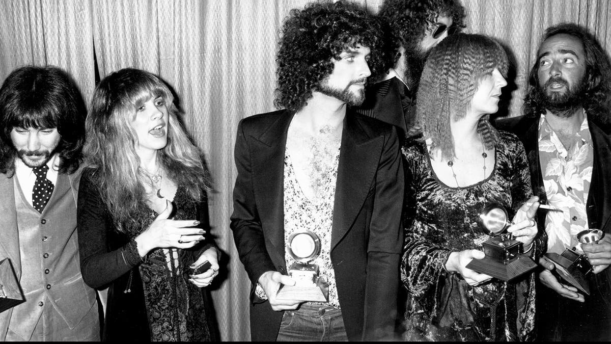 Fleetwood Mac at the Grammys after winning best album 