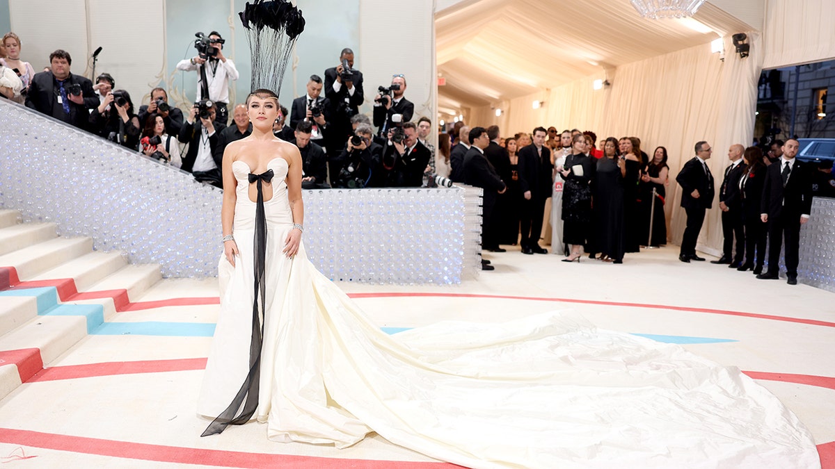 Florence Pugh revealed a buzz cut on Met Gala red carpet