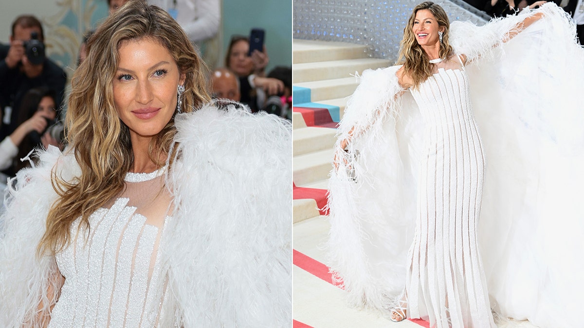 Gisele Bundchen wore vintage Chanel white gown for Met Gala in New York