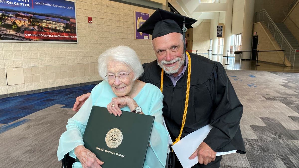 Virginia and Sam Kaplan at his ceremony