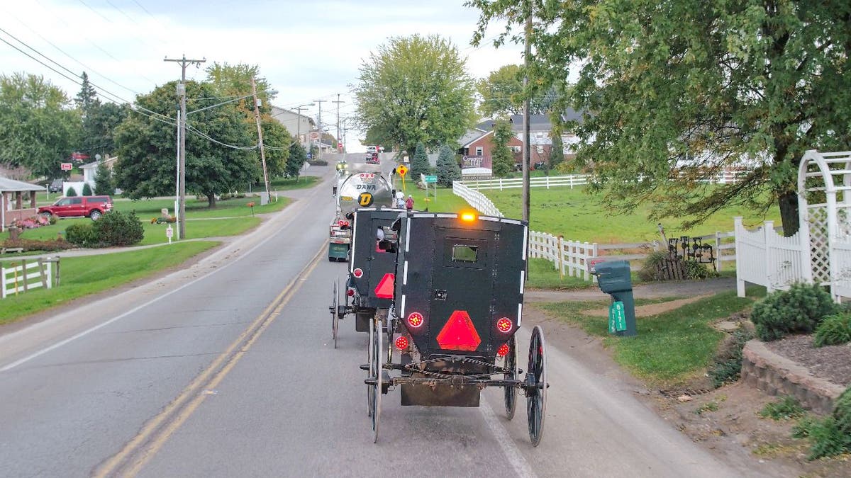Amish horse and buggies with integrated lights