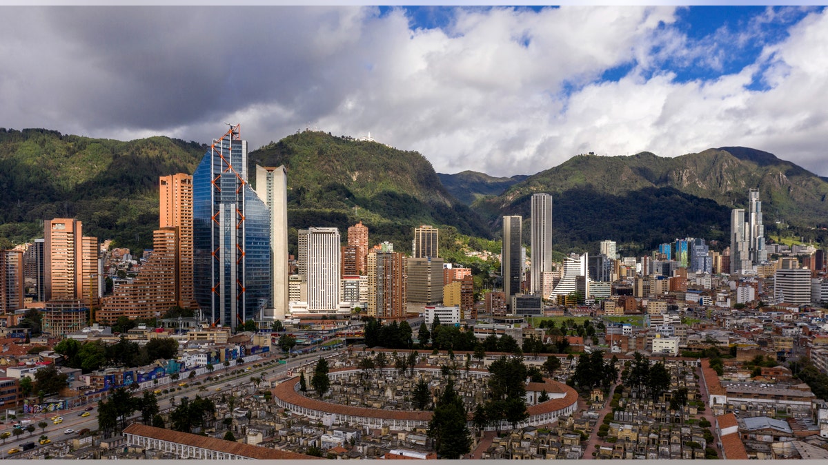 Aerial shot of Bogota, Colombia.