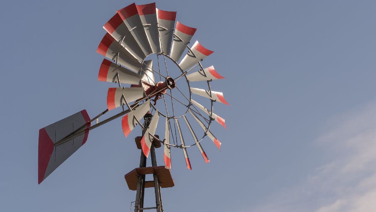 Windmill on an Amish farm.