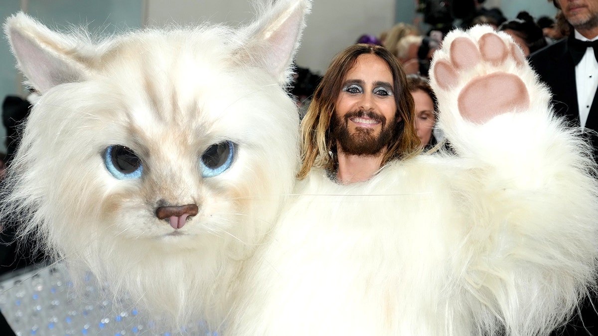 Jared Leto wears furry cat suit on Met Gala red carpet