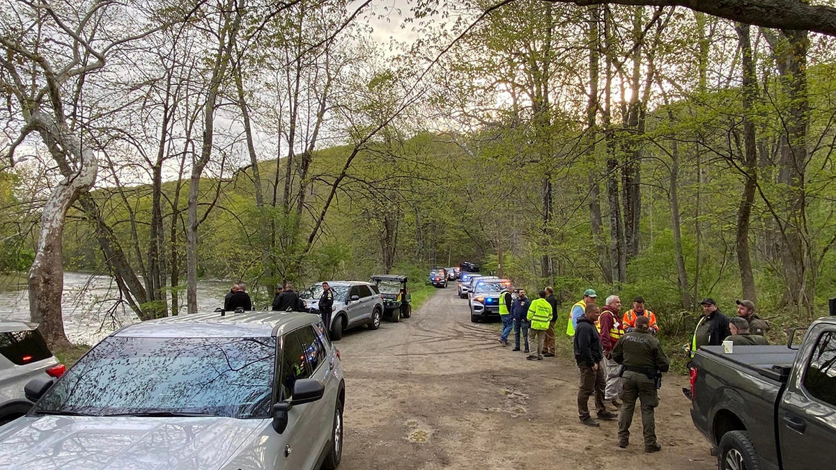 search crews along trail