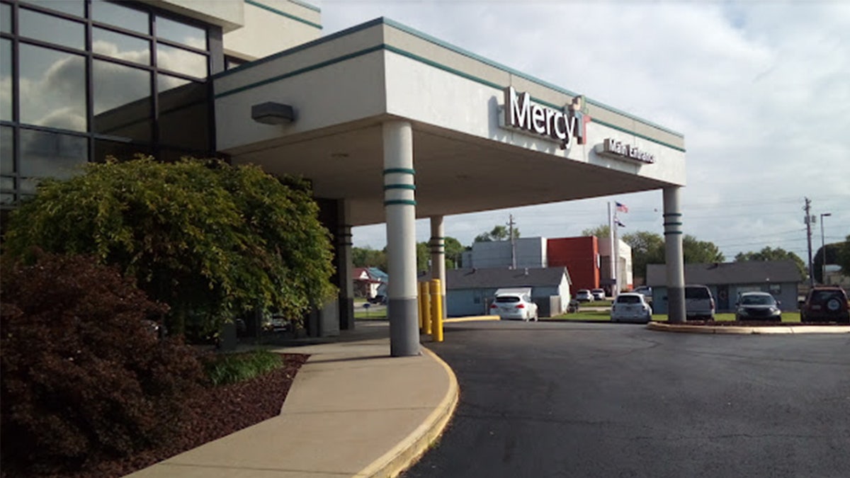 Entrance of Mercy Hospital