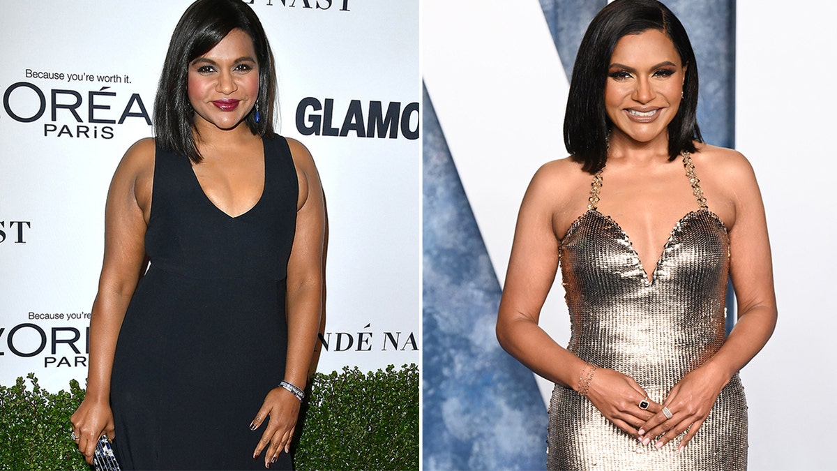 Mindy Kaling then and now