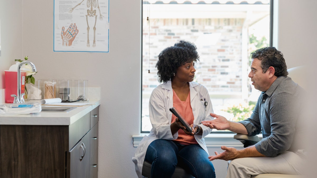 Patient with doctor