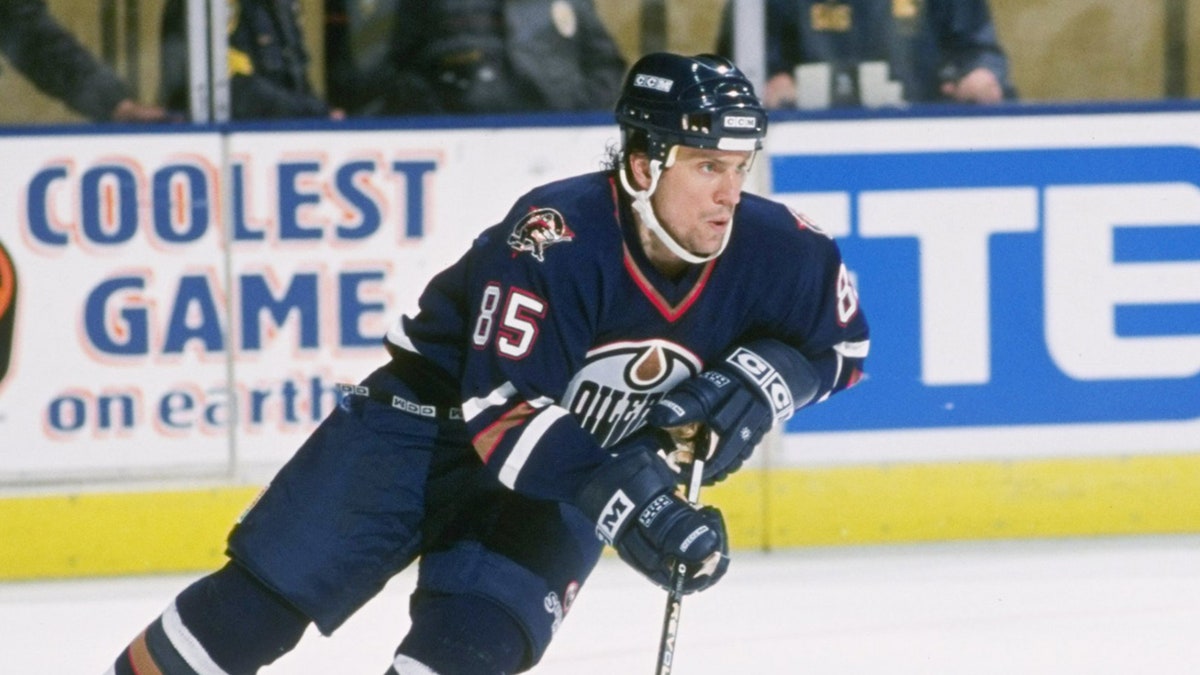 Petr Klima with Oilers