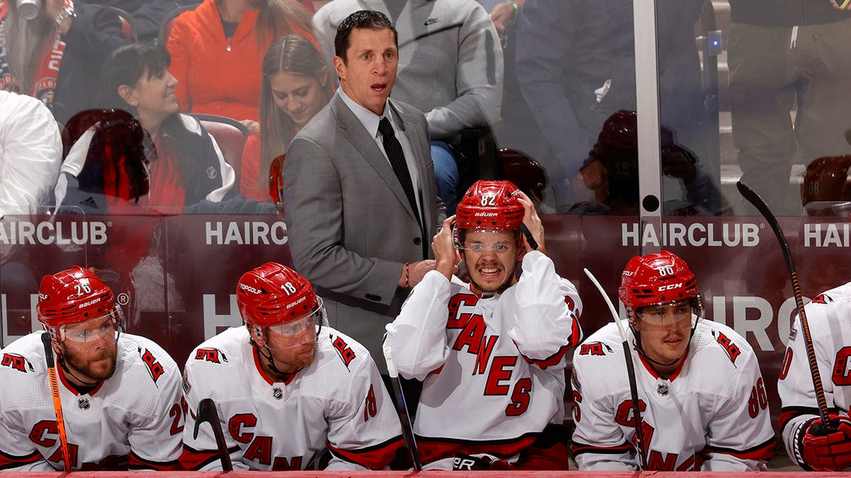 Rod Brind Amour on bench