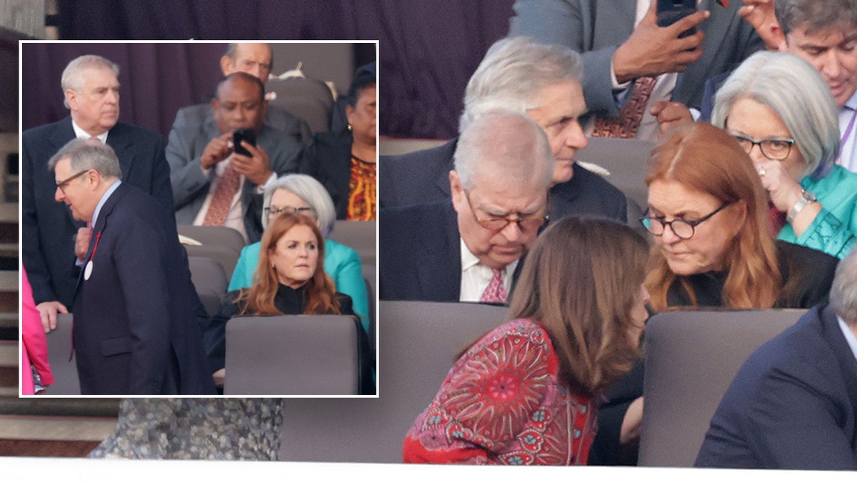 Prince Andrew and ex-wife Fergie watch King Charles coronation concert together