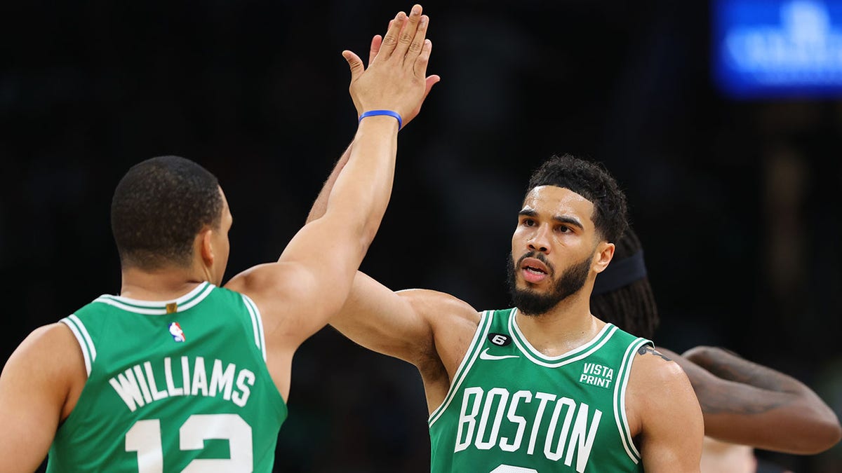 Jayson Tatum and Grant Williams