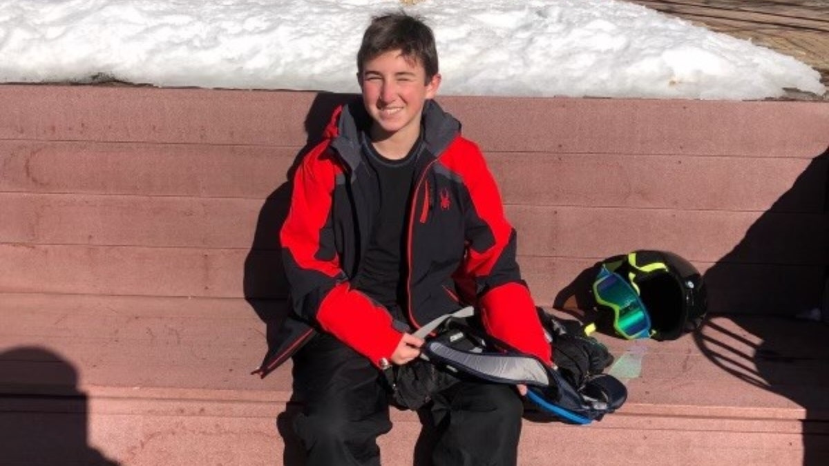 Nate Bronstein wearing ski gear