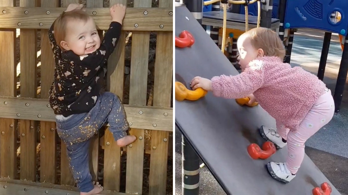 Climbing toddler