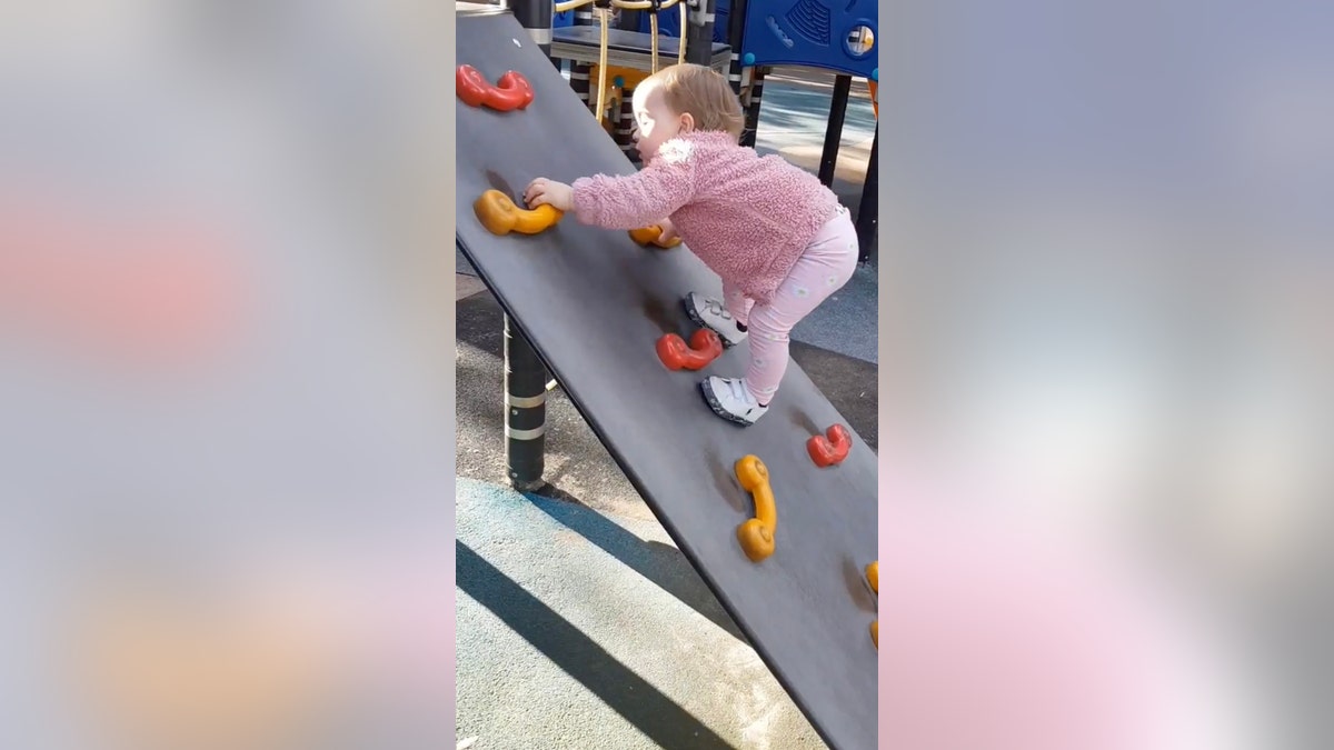 Climbing toddler