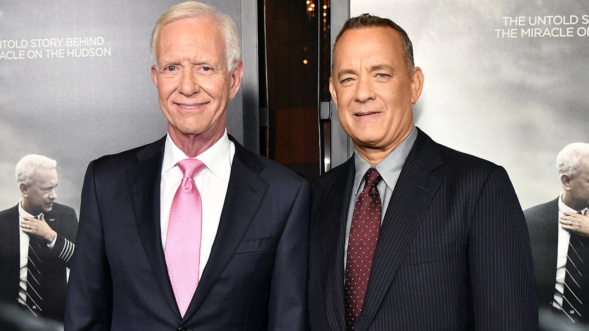 Tom Hanks and Sully at the premiere of "Sully" on Los Angeles