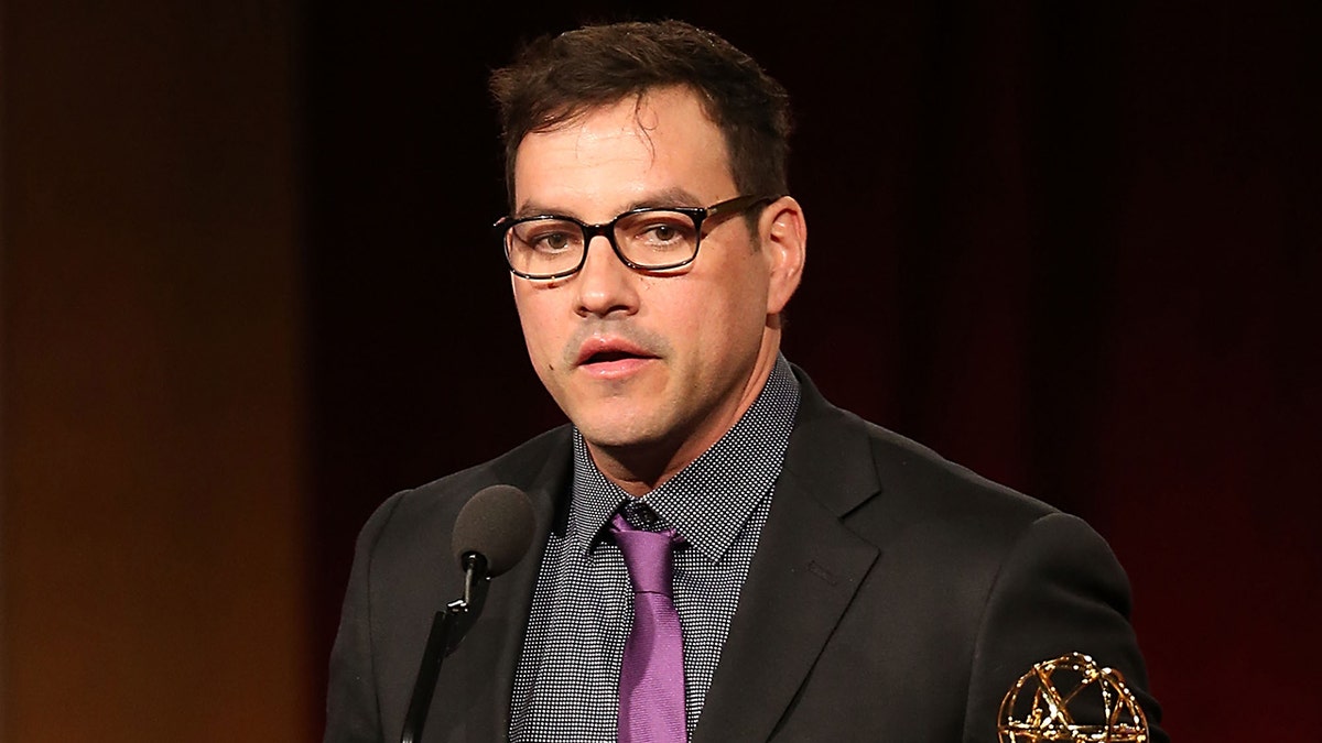 Tyler Christopher during his Daytime Emmy acceptance speech in 2016