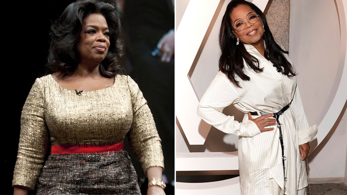 Oprah Winfrey then and now