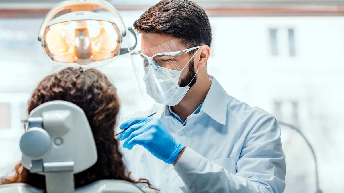 Woman at dentist