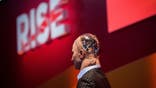 "Han the Robot" waits on stage before a discussion about the future of humanity in a demonstration of artificial intelligence (AI) by Hanson Robotics at the RISE Technology Conference in Hong Kong on July 12, 2017. - Artificial intelligence is the dominant theme at this year's sprawling RISE tech conference at the city's harbourfront convention centre, but the live robot exchange took the AI debate to another level. (Photo by ISAAC LAWRENCE / AFP) (Photo by ISAAC LAWRENCE/AFP via Getty Images)