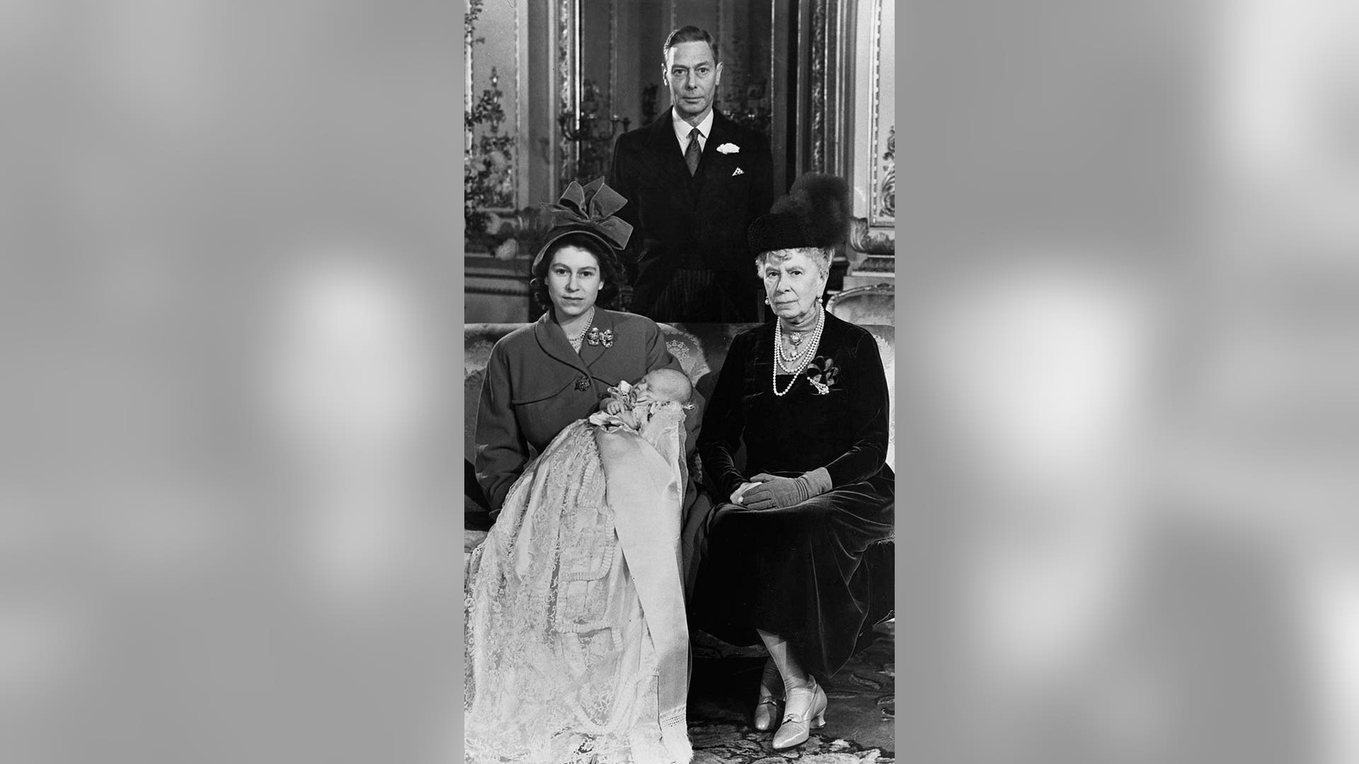 Four generations of the Royal Family pose for a photograph.