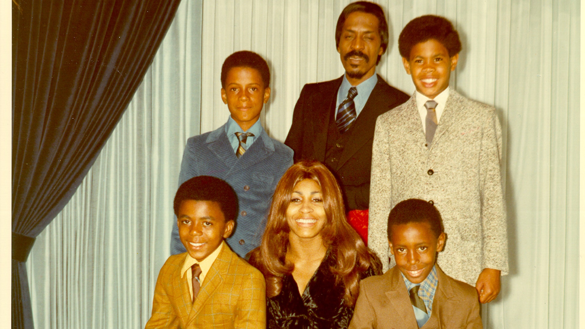Tina Turner and her sons with Ike Turner