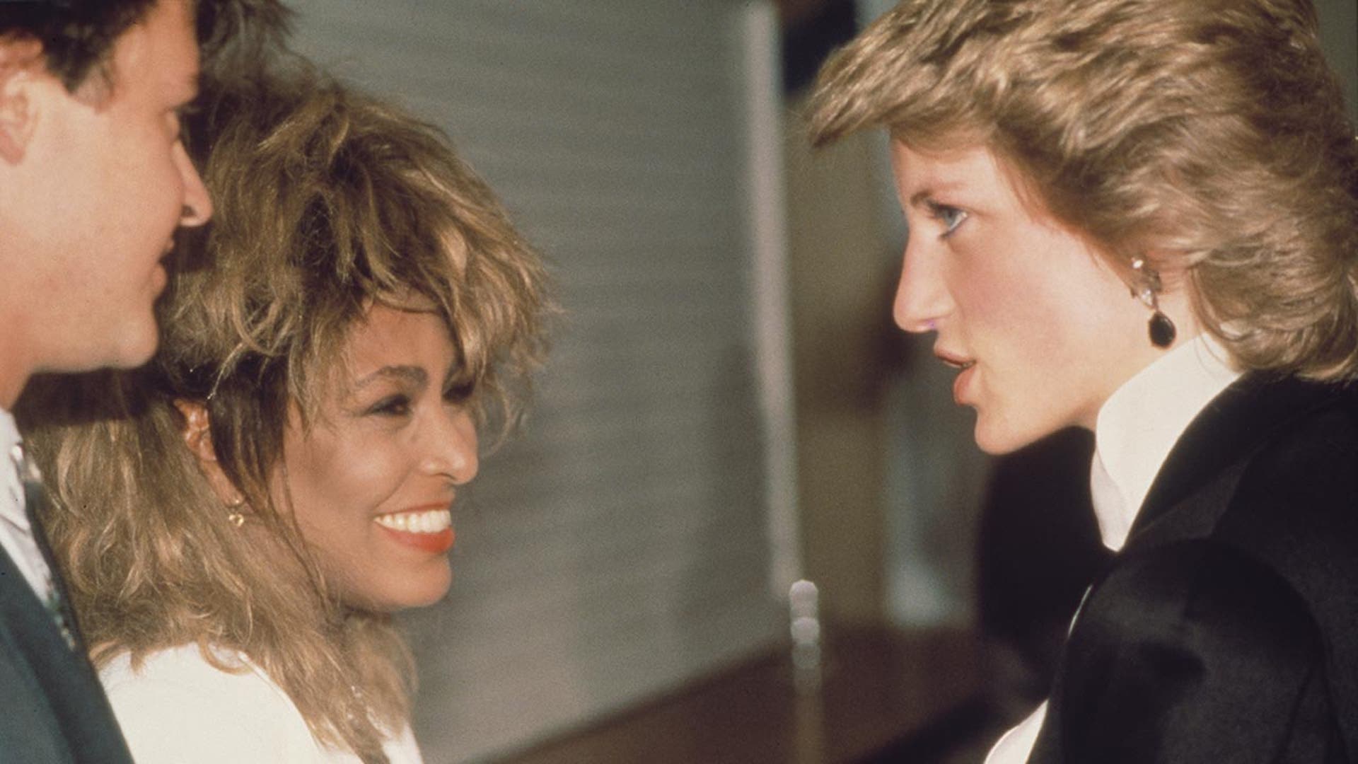 Princess Diana and Tina Turner, meeting at the Prince's Trust concert
