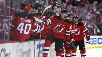 Devils' offense explodes, scores 8 goals to win first game in series with Hurricanes