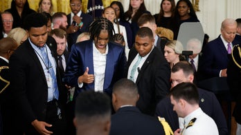 President Biden's speech briefly paused after LSU women's basketball star collapses during White House visit