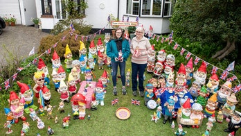 King Charles III honored with unique display of gnomes all over UK woman's yard