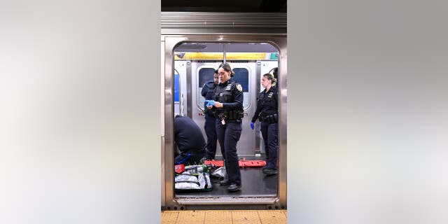 Scene on a NYC subway