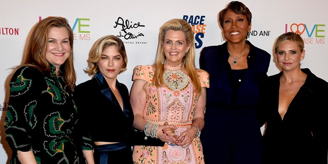 Selma Blair, Race to Erase MS founder Nancy Davis, Robin Roberts, and Sarah Michelle Gellar attend the 26th annual Race to Erase MS